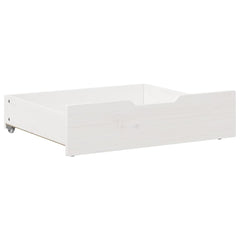 vidaXL Under-Bed Drawers 2 pcs White 65x55x17 cm Solid Wood Pine 4