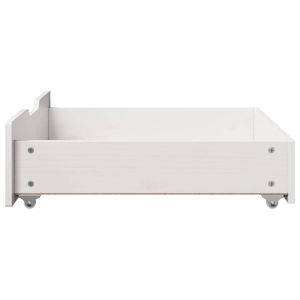 vidaXL Under-Bed Drawers 2 pcs White 65x55x17 cm Solid Wood Pine 5