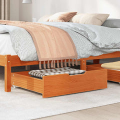 vidaXL Under-Bed Drawers 2 pcs Wax Brown 65x55x17 cm Solid Wood Pine 2