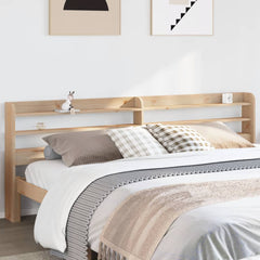 vidaXL Headboard with Shelves 90 cm Solid Wood Pine Natural
