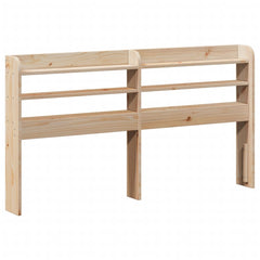 vidaXL Headboard with Shelves 135 cm Solid Wood Pine 2