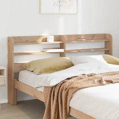 vidaXL Headboard with Shelves 135 cm Solid Wood Pine 1