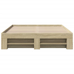 Bed Frame without Mattress Engineered Wood Sonoma oak
