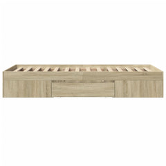 Bed Frame without Mattress 90x190 cm Engineered Wood Sonoma oak