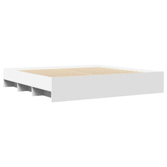 Bed Frame without Mattress 180x200cm Engineered Wood White