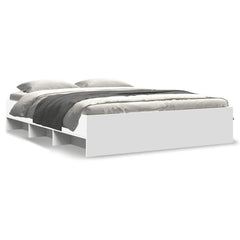 Bed Frame without Mattress 150x200 cm Engineered Wood White