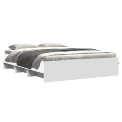 Bed Frame without Mattress 150x200 cm Engineered Wood White