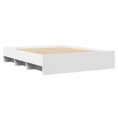 Bed Frame without Mattress 150x200 cm Engineered Wood White