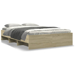 Bed Frame without Mattress 140x200 cm Engineered Wood Sonoma oak