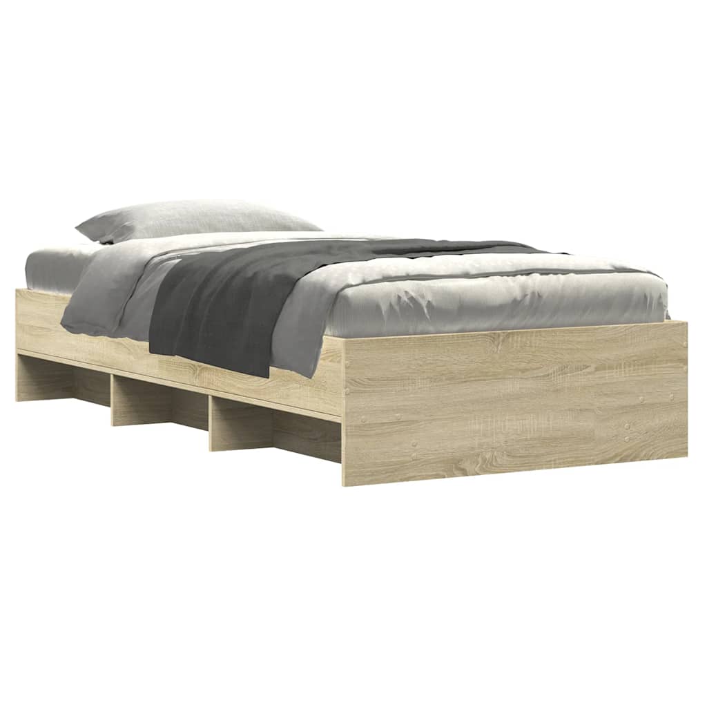 Bed Frame without Mattress Engineered Wood Sonoma oak