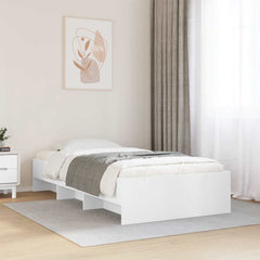 Bed Frame without Mattress Engineered Wood White