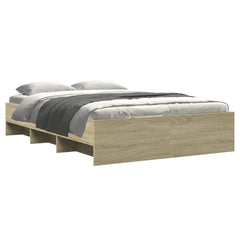 Bed Frame without Mattress 140x190 cm Engineered Wood Sonoma oak
