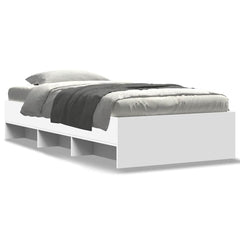 Bed Frame without Mattress 90x190 cm Engineered Wood White