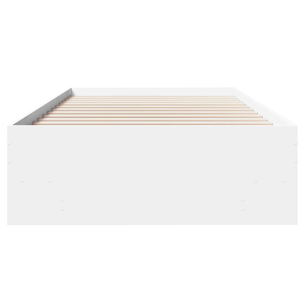 Bed Frame without Mattress 90x190 cm Engineered Wood White