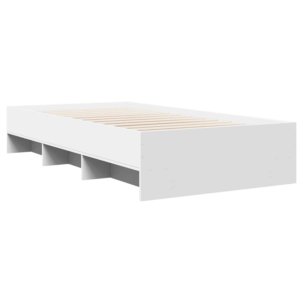 Bed Frame without Mattress 90x190 cm Engineered Wood White