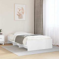 Bed Frame without Mattress 90x190 cm Engineered Wood White