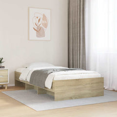 Bed Frame without Mattress 90x190 cm Engineered Wood Sonoma oak