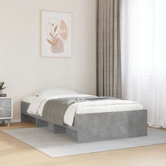 Bed Frame without Mattress 90x190 cm Engineered Wood Concrete grey