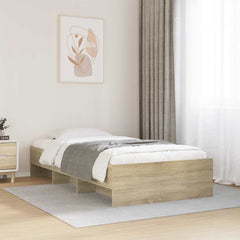 Bed Frame without Mattress 75x190 cm Engineered Wood Sonoma oak