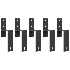 Sliding Door Hardware Kit Steel Black 152.5 cm 4