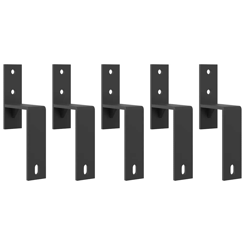 Sliding Door Hardware Kit Steel Black 183 cm 4