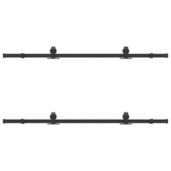 Sliding Door Hardware Kit Steel Black 183 cm 4
