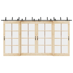 Sliding Door Hardware Kit Steel Black 213 cm 8