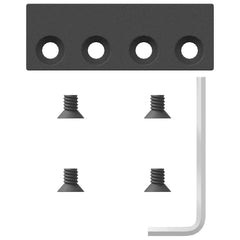 Sliding Door Hardware Kit 305 cm Steel Black 152.5 cm