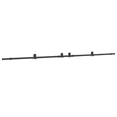 Sliding Door Hardware Kit 366 cm Steel Black 183 cm