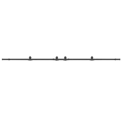 Sliding Door Hardware Kit 366 cm Steel Black 183 cm