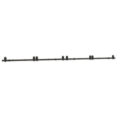 Sliding Door Hardware Kit 366 cm Steel Black 200 cm