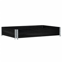 vidaXL Pallet Collar Black 120x80 cm Solid Wood Pine 2