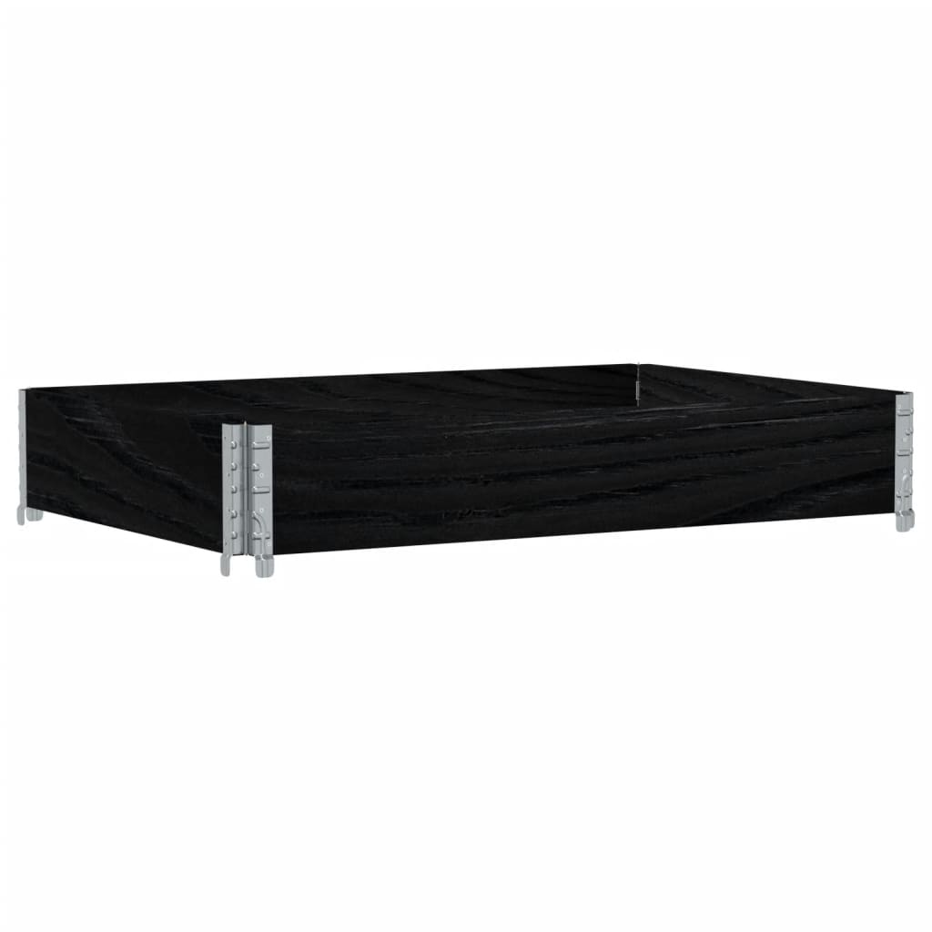 vidaXL Pallet Collar Black 120x80 cm Solid Wood Pine 5