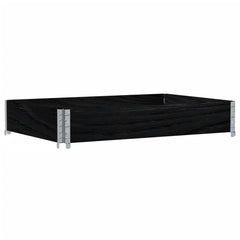 vidaXL Pallet Collar Black 120x80 cm Solid Wood Pine 5