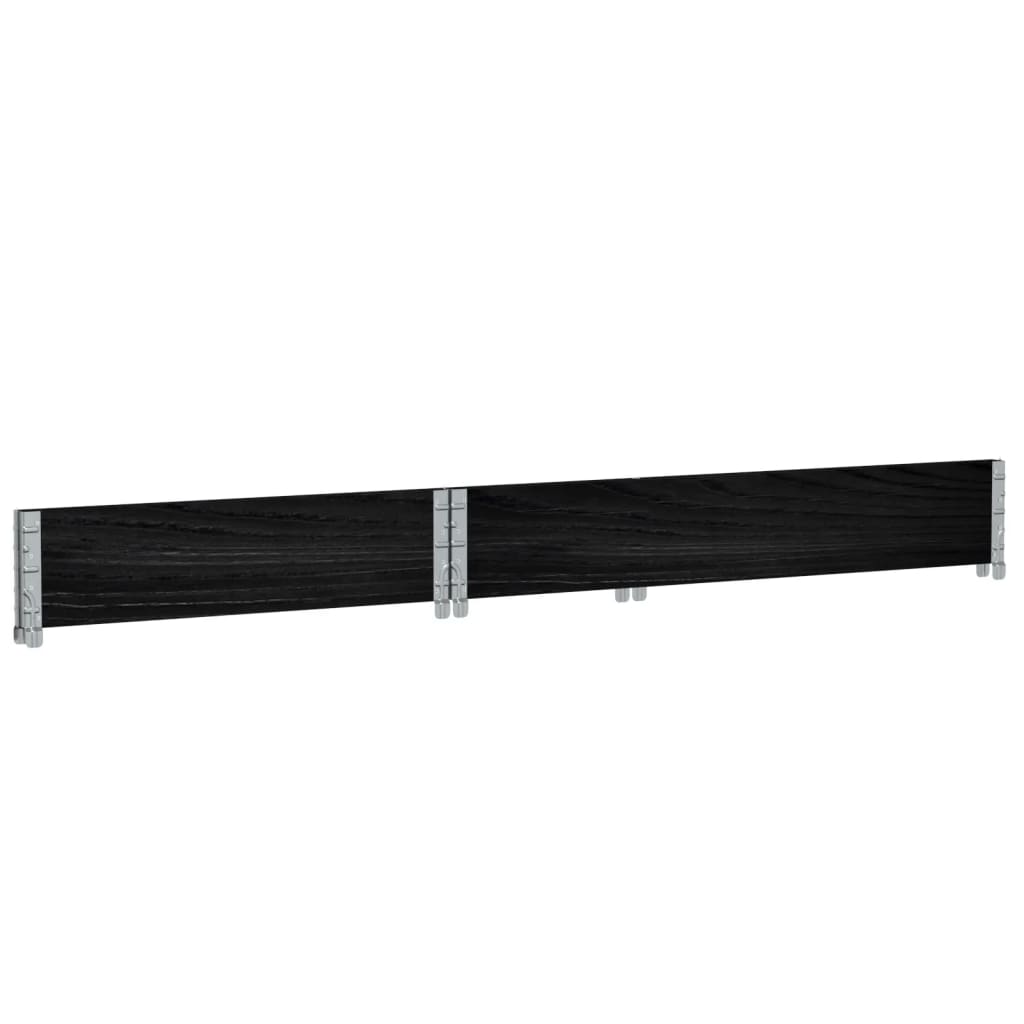 vidaXL Pallet Collar Black 120x80 cm Solid Wood Pine 6
