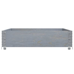 vidaXL Pallet Collar Grey 120x80 cm Solid Wood Pine 5