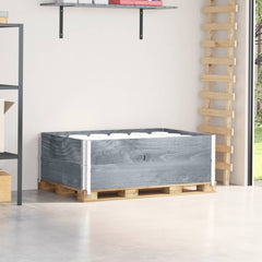 vidaXL Pallet Collars Solid Wood Pine 2 pcs Grey