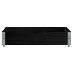 vidaXL Pallet Collar Black 100x100 cm Solid Wood Pine 3