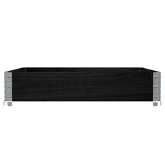 vidaXL Pallet Collar Black 100x100 cm Solid Wood Pine 4