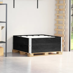 vidaXL Pallet Collars 2 pcs Black 100x100 cm Solid Wood Pine 1