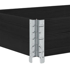 vidaXL Pallet Collar Black 150x50 cm Solid Wood Pine 5