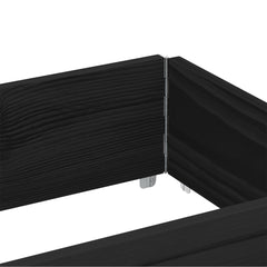 vidaXL Pallet Collar Black 150x50 cm Solid Wood Pine 6