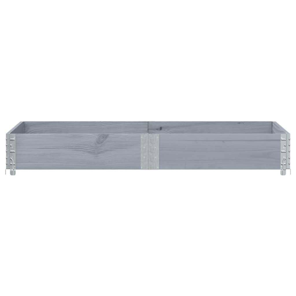 vidaXL Pallet Collar Grey 150x50 cm Solid Wood Pine 3