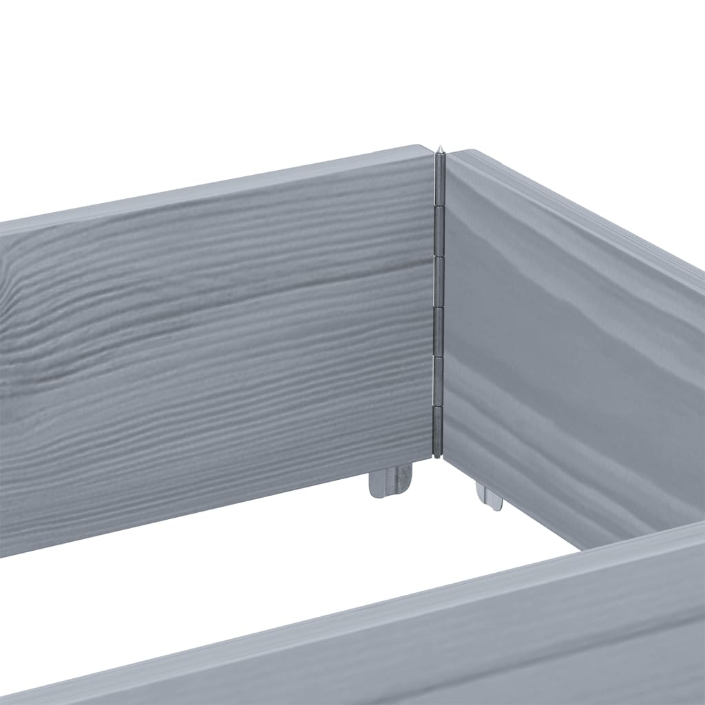 vidaXL Pallet Collar Grey 150x50 cm Solid Wood Pine 6