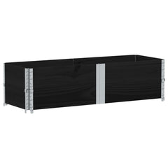 vidaXL Pallet Collars 2 pcs Black 150x50 cm Solid Wood Pine 2
