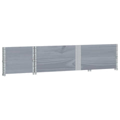 vidaXL Pallet Collars 2 pcs Grey 150x50 cm Solid Wood Pine 4
