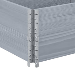 vidaXL Pallet Collars 2 pcs Grey 150x50 cm Solid Wood Pine 6