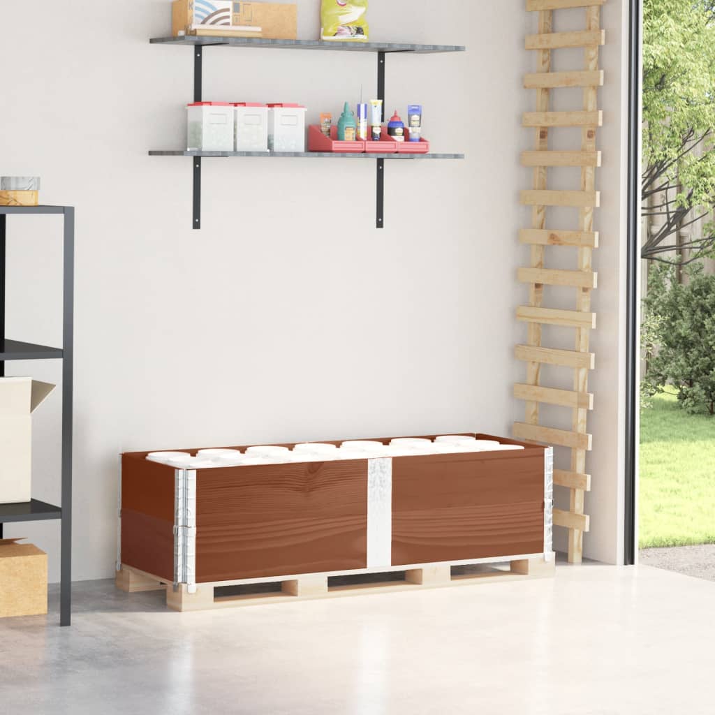 vidaXL Pallet Collars 2 pcs Brown 150x50 cm Solid Wood Pine 1