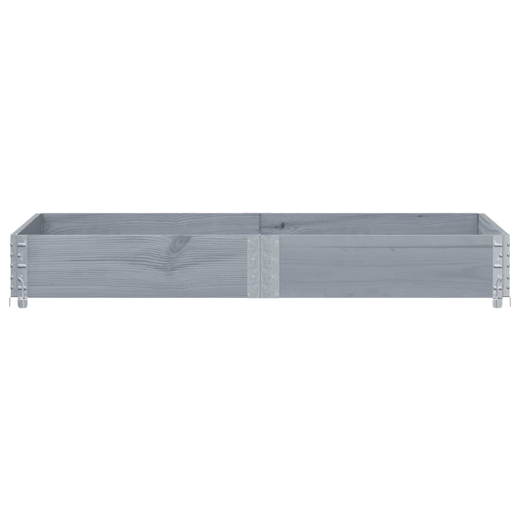 vidaXL Pallet Collar Grey 150x100 cm Solid Wood Pine 3