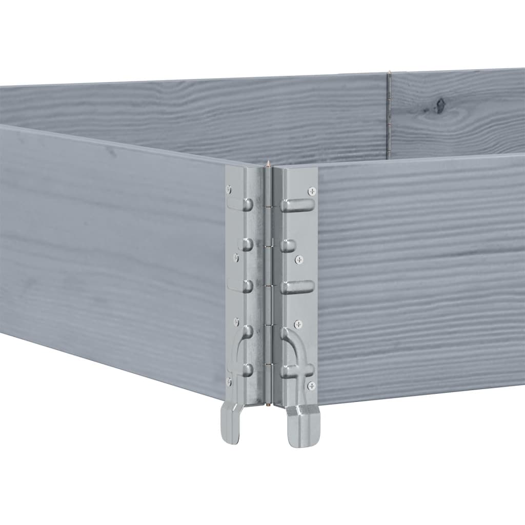 vidaXL Pallet Collar Grey 150x100 cm Solid Wood Pine 5